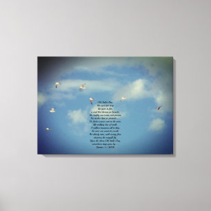 MUURDOEK OUDE ZEEMAN GEDICHT STIJL CANVAS AFDRUK