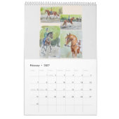 Muurkalender voor 2023 met originele paardenkunst kalender (Feb 2027)