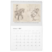 Muurkalender voor 2023 met originele paardenkunst kalender (Jan 2027)