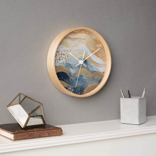 Muurklok met abstract patroon. Stijlvol decor (Kantoor)