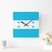 Muurklok met vlag van Honduras Vierkante Klok (Huis)
