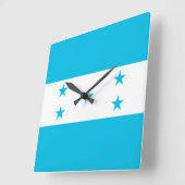 Muurklok met vlag van Honduras Vierkante Klok (Hoek)