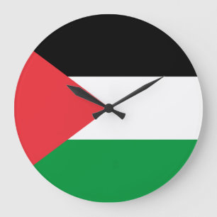 Muurklok met vlag van Palestina Grote Klok