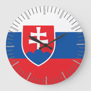 Muurklok met vlag van Slowakije Grote Klok