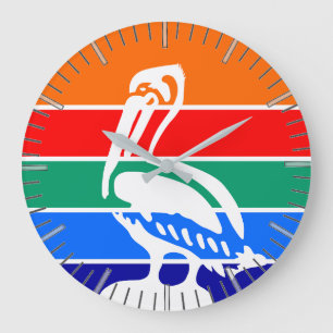 Muurklok met vlag van St. Petersburg, Florida Grote Klok