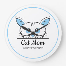 Muurklok voor kattenmoeders