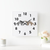 Muurklokklok Vierkante Klok (Huis)