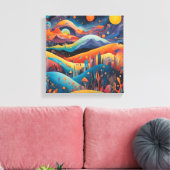 Muurkunst met veel fantasie canvas afdruk (Insitu (Woonkamer))