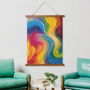 Muurkunst van het Schilderen van de Kleurenmix Hangend Wandkleed