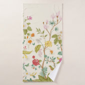 Muurlijk. Bloom. Bomen bloeien. florale illus Badhanddoek (Badhanddoek)