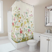 Muurlijk. Bloom. Bomen bloeien.  florale illus Douchegordijn (In situ)