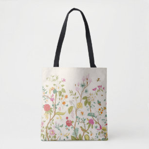 Muurlijk. Bloom. Bomen bloeien. florale illus Draagtas