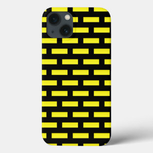Muurpatroonzwart en geel iPhone 13 hoesje