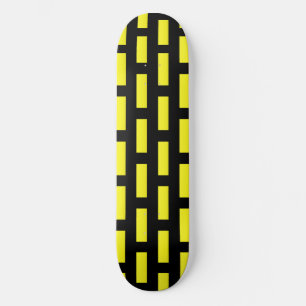 Muurpatroonzwart en geel skateboard