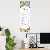 Muurprint geschilderd bloemensalon menu prijslijst poster (Thuiskantoor)