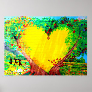 muurschilderend poster