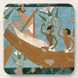 Muurschilderij van de tombe Ipuy, Thebes, dieptesi Drankjes Onderzetter