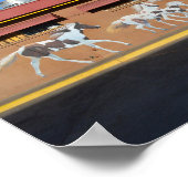 Muurschildering van hardlooppaarden, Tucumcari, Ne Poster (Hoek)