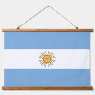 Muurschildpad met vlag van Argentinië Hangend Wandkleed