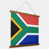 Muurschildpad met vlag van Zuid-Afrika Hangend Wandkleed (Gebogen)
