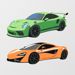 Muurstickers voor sportauto's