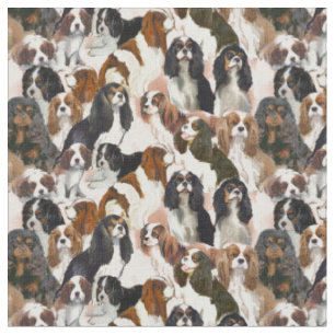 Muurstructuur Cavalier Spaniel Stof