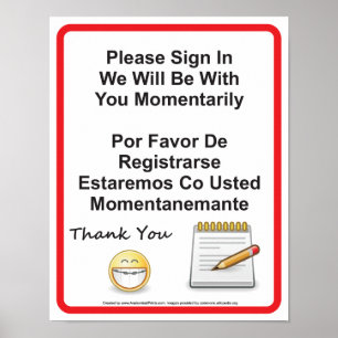 Muurteken voor patiënt in tandheelkundig kantoor poster