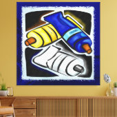 Muurvormig artistiek grafisch ontwerp DECOR 2 Canvas Afdruk (Insitu (Woonkamer))