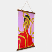 Muze #2 hangend wandkleed (Gebogen)