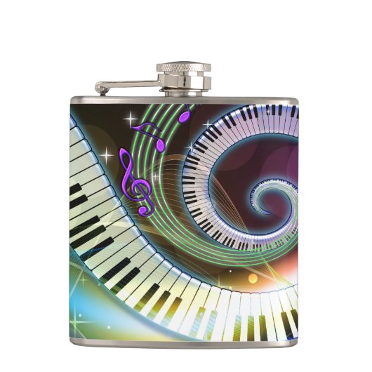 Muziek 1 Maatkolf Heupfles (Voorkant)