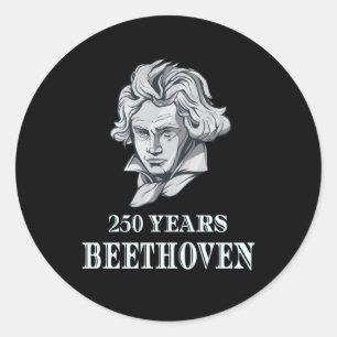 Muziek - 250 jaar Ludwig van Beethoven Ronde Sticker