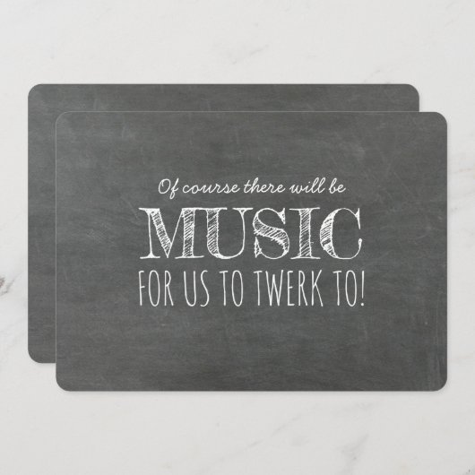 Muziek aan Twerk Grappig Bruidsmeisje Voorstel Kaart (Voorkant / Achterkant)