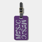 MUZIEK aangepast bagagelabel (Voorkant verticaal)