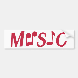 MUZIEK aangepaste bumpersticker