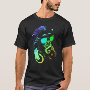 Muziek Aap en Cool Dier Dj T-shirt