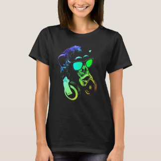 Muziek Aap en Cool Dier Dj T-shirt