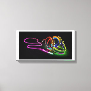 Muziek - Abstracte Studio Canvas Afdruk