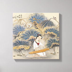 Muziek afspelen via Lotus Pond Canvas Afdruk