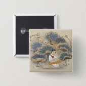 Muziek afspelen via Lotus Pond Vierkante Button 5,1 Cm (Voorkant /achterkant)