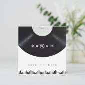 Muziek Album Hoesje Bruiloft Save the Date (Staand voorkant)