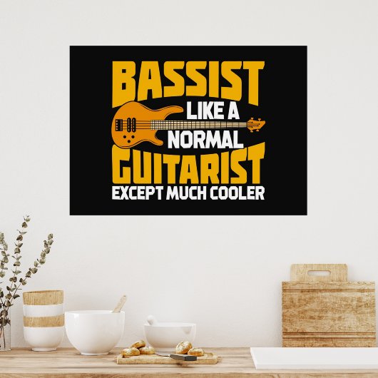Muziek als een normale gitarist poster (Keuken)