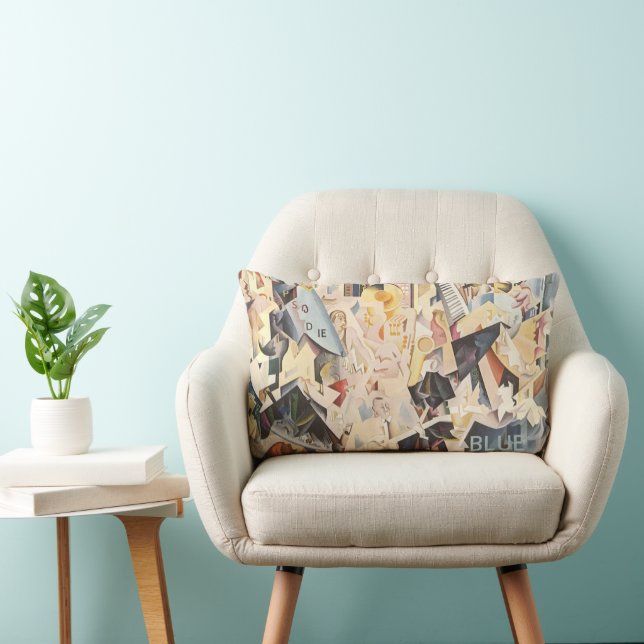  muziek, Art Deco Jazz, Rhapsody in Blue Kussen (Stoel)