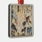 muziek, Art Deco Jazz, Rhapsody in Blue Metalen Ornament (Rechts)