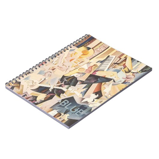  muziek, Art Deco Jazz, Rhapsody in Blue Notitieboek (Linkerzijde)