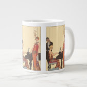 muziek, Art Deco Pianist Musician Singer Extra Grote Mok (Voorkant rechts)