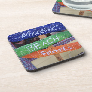 Muziek, Beach, Onderzetters van Sportcork!
