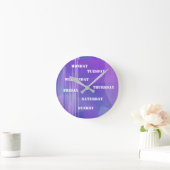 Muziek Beat Paarse wandklok Ronde Klok (Huis)