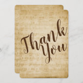  muziek bedankje bedankkaart (Voorkant / Achterkant)