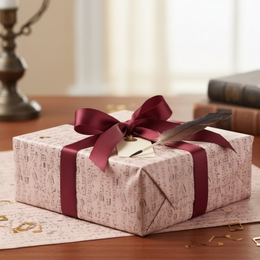 Muziek  Blauw Roze Musical Notes Cadeaupapier