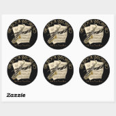 Muziek Bookplate Ronde Sticker (Vel)